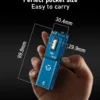 RovyVon Angel Eyes E60 Flat Palm-Sized EDC Flashlight – 1500 Lumens, White/UV/Green (Black)