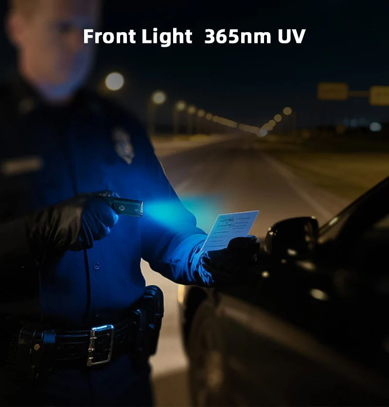 RovyVon Angel Eyes E60 Flat Palm-Sized EDC Flashlight – 1500 Lumens, White/UV/Green (Black)