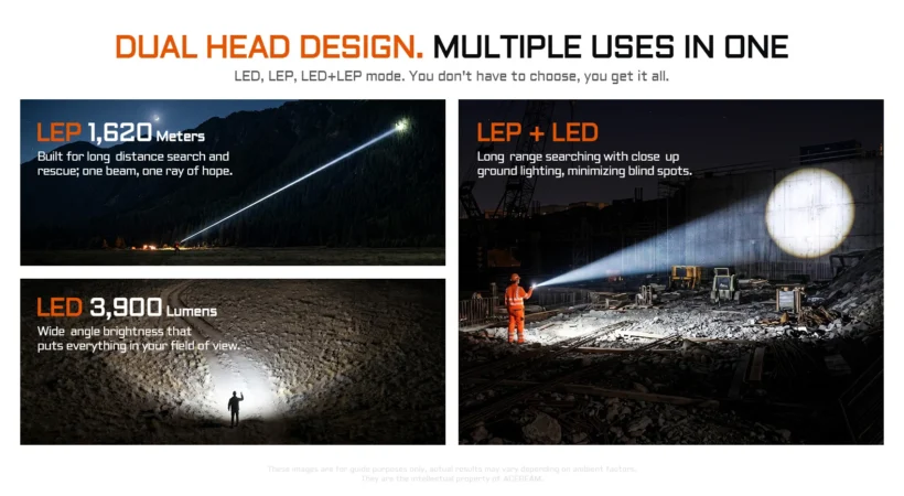AceBeam Terminator M1 2.0 – Zoomable LEP + 3900 Lumen LED | 1620m Throw | Red Light | IP68 AceBeam Terminator M1 2.0 – Zoomable LEP + 3900 Lumen LED | 1620m Throw | Red Light | IP68