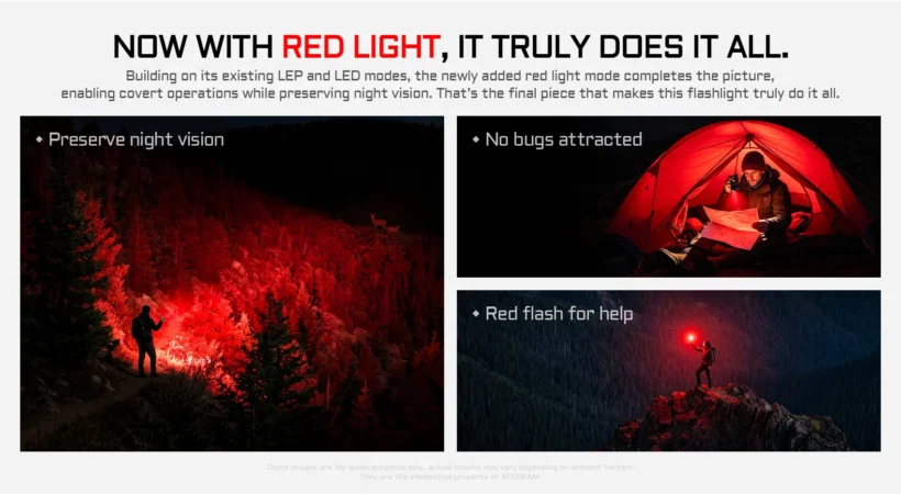 AceBeam Terminator M1 2.0 – Zoomable LEP + 3900 Lumen LED | 1620m Throw | Red Light | IP68 AceBeam Terminator M1 2.0 – Zoomable LEP + 3900 Lumen LED | 1620m Throw | Red Light | IP68