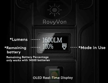 RovyVon E10 Pro – 1600 Lumen 5-in-1 EDC Torch | UV, Red & Green Laser | 7000K