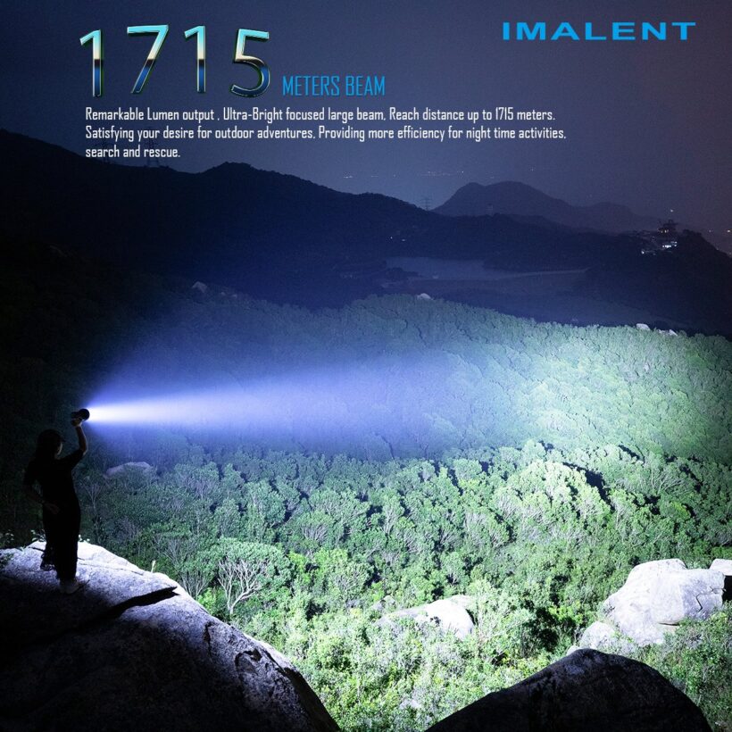 Imalent SR16 – 55,000 Lumen Searchlight | 1715m Throw | 16 × XHP50.3 HI LEDs